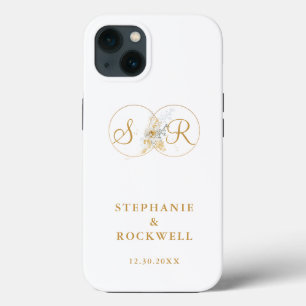 Elegant Gold Monogram Name Initiaal Wedding Case-Mate iPhone Case