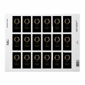 Elegant Gold Monogram O Floral Address Label (Full Sheet)