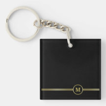 Elegant gold Monogram op zwart