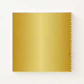 Elegant Gold Monogram Polka Dot Pattern Notitieboek (Achterkant)
