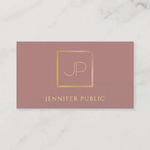Elegant Gold Monogram Professional Sjabloon Modern Visitekaartje