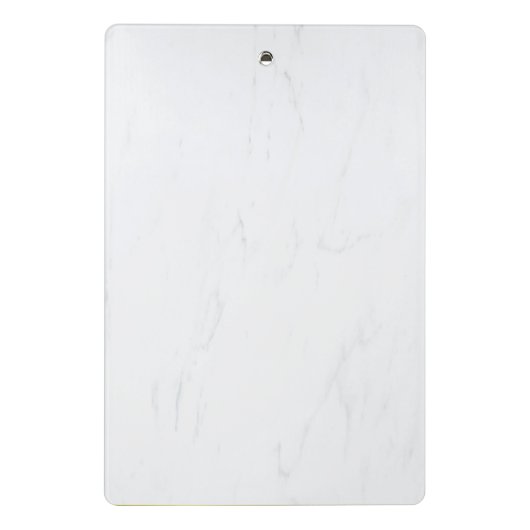 Elegant Gold Monogram Professional White marmer Mini Klembord (Achterkant)