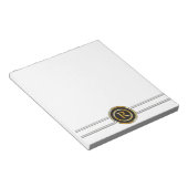 Elegant Gold Monogram R Notitieblok (Schuin)