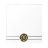 Elegant Gold Monogram R Notitieblok (Voorkant)