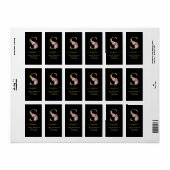 Elegant Gold Monogram S Floral Address Label (Full Sheet)