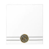 Elegant Gold Monogram S Notitieblok (Voorkant)