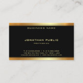 Elegant Gold Monogram Sjabloon Moderne Professiona Visitekaartje (Achterkant)