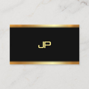 Elegant Gold Monogram Sjabloon Moderne Professiona Visitekaartje