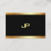 Elegant Gold Monogram Sjabloon Moderne Professiona Visitekaartje (Voorkant)