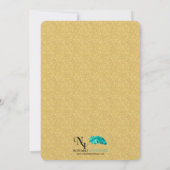 Elegant Gold Monogram Weddenschap Kaart (Achterkant)