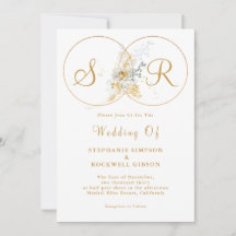 Elegant Gold Monogram Weddenschap