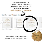 Elegant Gold Monogram Weddenschap Welkom Poster