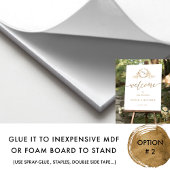 Elegant Gold Monogram Weddenschap Welkom Poster
