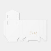 Elegant Gold Monogram Wedding Favor Box Bedankdoosjes (Uitgevouwen)