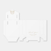 Elegant Gold Monogram Wedding Favor Box Bedankdoosjes (Uitgevouwen)