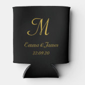 Elegant Gold Monogram Wedding Party Favor Blikjeskoeler (Voorkant)