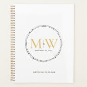 Elegant Gold Monogram Wedding Planner (Voorkant)
