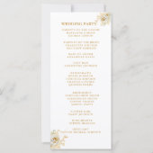 Elegant Gold Monogram Wedding Programme (Achterkant)