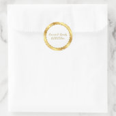 Elegant Gold Monogram Wedding Sticker (Tas)