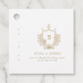 Elegant Gold Monogram Wedding voor Label (Voorkant)
