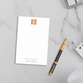 Elegant gold monogrammatica name gepersonaliseerd post-it® notes