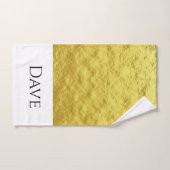Elegant Gold Monogrammed Bathroom Bad Handdoek (Handdoek)