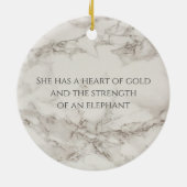 Elegant Gold Monogrammed Keramisch Ornament (Achterkant)