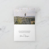 Elegant Gold Mountain Weddenfoto Hartelijk dank Bedankkaart (Binnen)