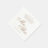 Elegant Gold Mr en Mrs Wedding Dank u wel Servet (Hoek)
