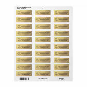 Elegant Gold Mr. & Mrs Bruiloft retouradres Etiket (Full Sheet)