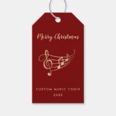 Elegant Gold Music Notes Choir Musician Christmas  Cadeaulabel (Voorkant)