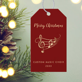 Elegant Gold Music Notes Choir Musician Christmas  Cadeaulabel