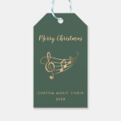 Elegant Gold Music Notes Choir Musician Christmas  Cadeaulabel (Voorkant)