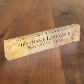Elegant Gold Naambordje (Zijkant)