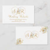 Elegant Gold Name Initiaal Wedding Enclosure Kaart (Voorkant / Achterkant)