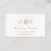 Elegant Gold Name Initiaal Wedding Enclosure Kaart (Voorkant)