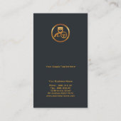 Elegant Gold Name Initialen Monogram Chauffeur Visitekaartje (Achterkant)