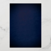 Elegant Gold Navy 50ste bruiloft Jubileum Folie Uitnodiging (Achterkant)