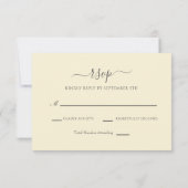 Elegant Gold Navy Blue Blush Peach Floral Wedding RSVP Kaartje (Achterkant)