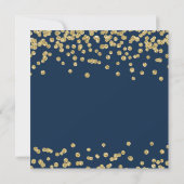Elegant Gold Navy Glitter Kerstfeestdag Kaart (Achterkant)