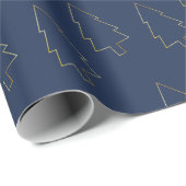 Elegant Gold Navy-kerstboompapier voor het ompakke Cadeaupapier (Rol Hoek)