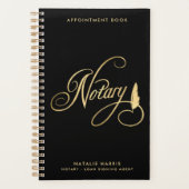 Elegant Gold & Navy Notional Loan Agent Planner (Voorkant)