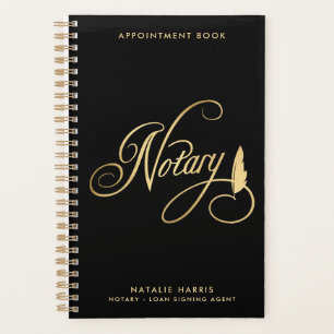 Elegant Gold & Navy Notional Loan Agent Planner