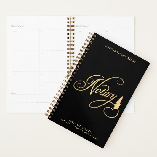 Elegant Gold & Navy Notional Loan Agent Planner (Display)