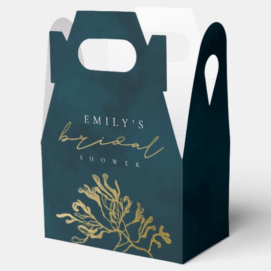 ELEGANT GOLD NAVY ONDERWATER SEAWEED BRIDAL SHOWE BEDANKDOOSJES (Geopend)