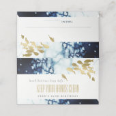 Elegant Gold Navy onderwater vis elke zondag Plaatskaartje (Buitenkant ongevouwen)