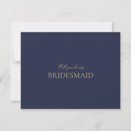 Elegant Gold Navy Script bruidsmeisje voorstel Kaa Save The Date