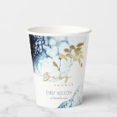 ELEGANT GOLD NAVY UNDERWATER FISCH BABY SHOWER PAPIEREN BEKERS (Achterkant)