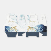 ELEGANT GOLD NAVY UNDERWATER ZEE FISCALE BABY SHOW BEDANKDOOSJES (Uitgevouwen)