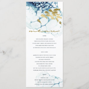 ELEGANT GOLD NAVY UNDERWATER ZEE VIS WEDING MENU